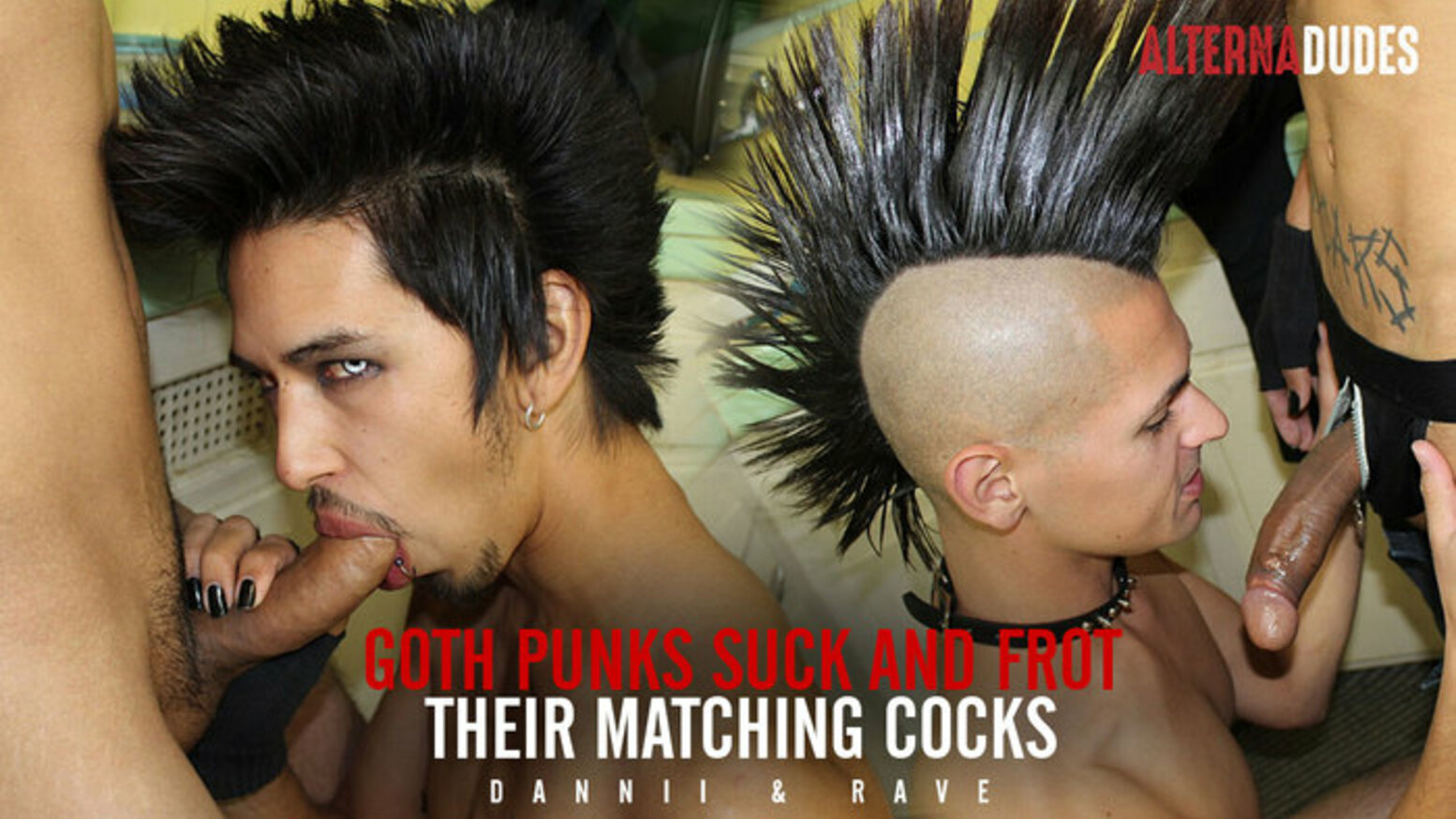 Goth Punks Suck and Frot Their Matching Cocks