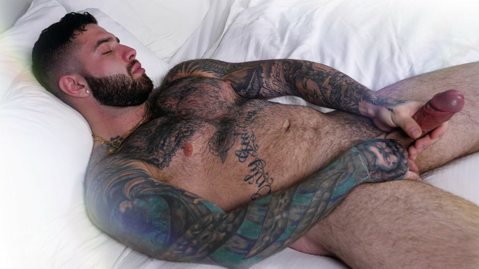 Hairy Man with a Big Uncut Dick