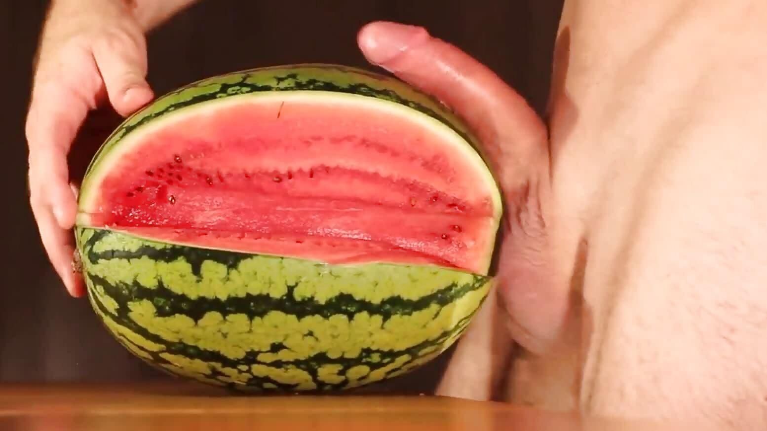Watermelon Cum - Fucking a Melon and Cumming
