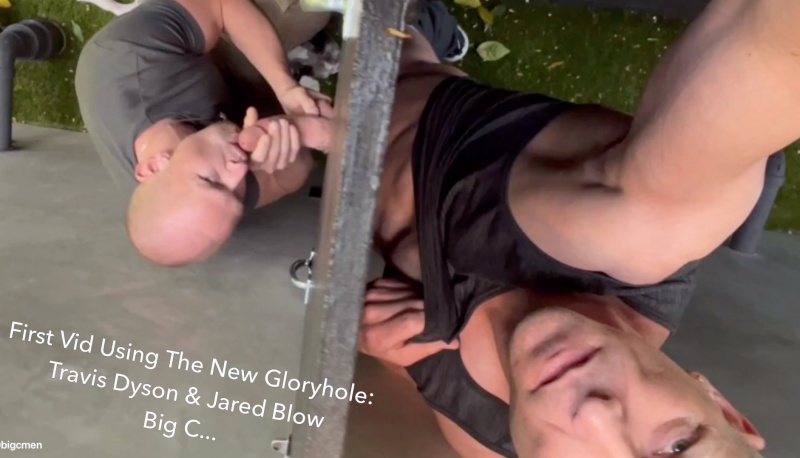 First Vid Using The New Gloryhole: Travis Dyson & Jared Blow Big C Preview