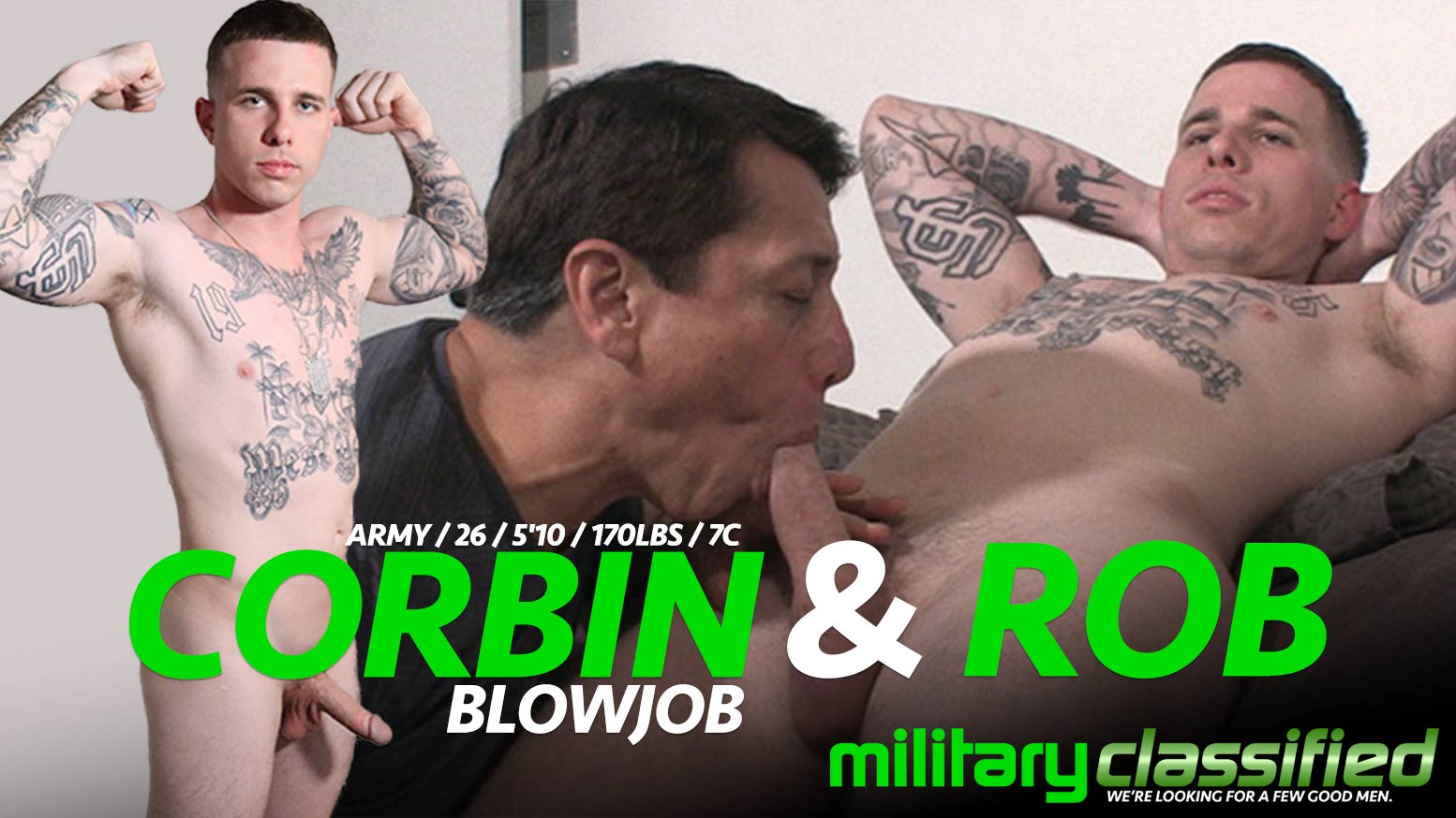 Army Stud CORBIN: Blowjob