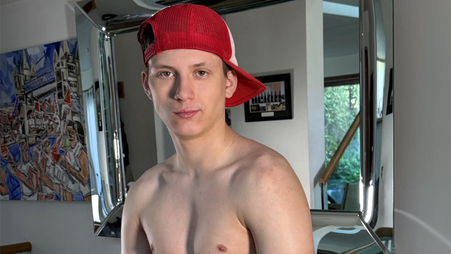 Joey Strips, Shows Off His Ripped Body, and Blows His Load